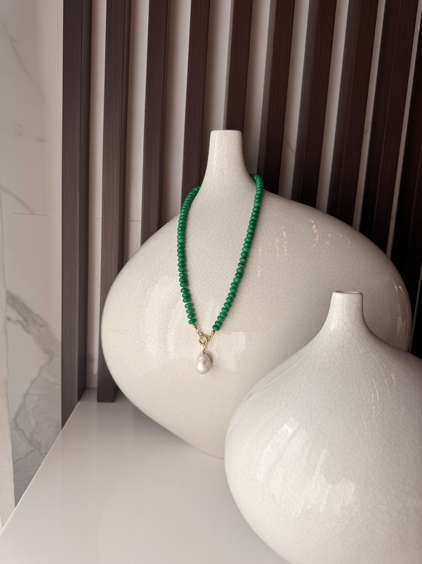 Green Jade Hand-Knotted Silk
