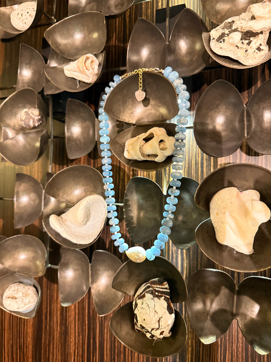 Aquamarine & Baroque Pearl